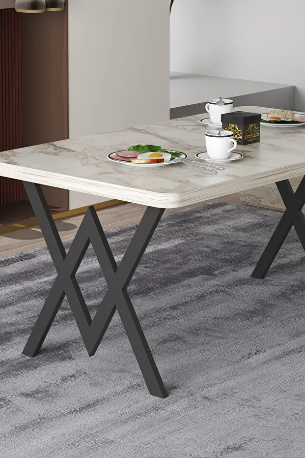 Mutfak Yemek Masası W Metal Ayak 70x110 Mutfak Masası Yemek Masası Çalışma Masası